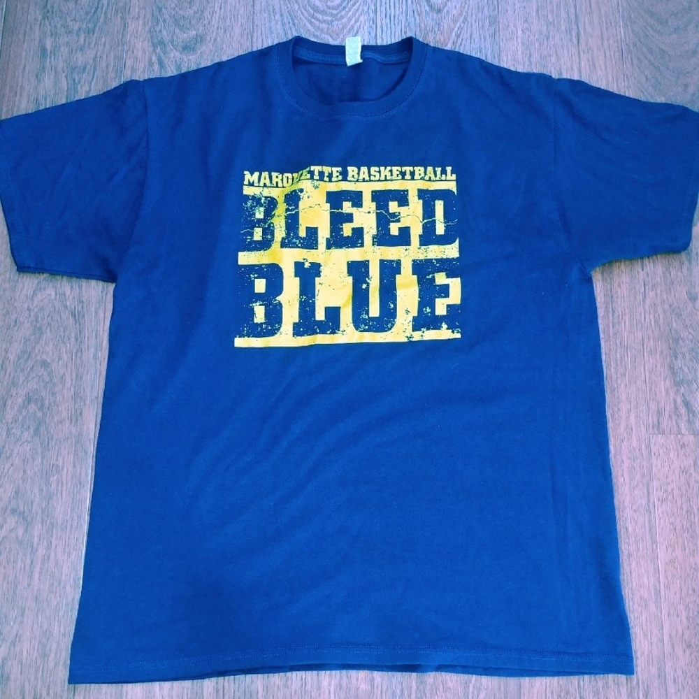 Marquette Basketball Bleed Blue T Shirt Mens Size L
